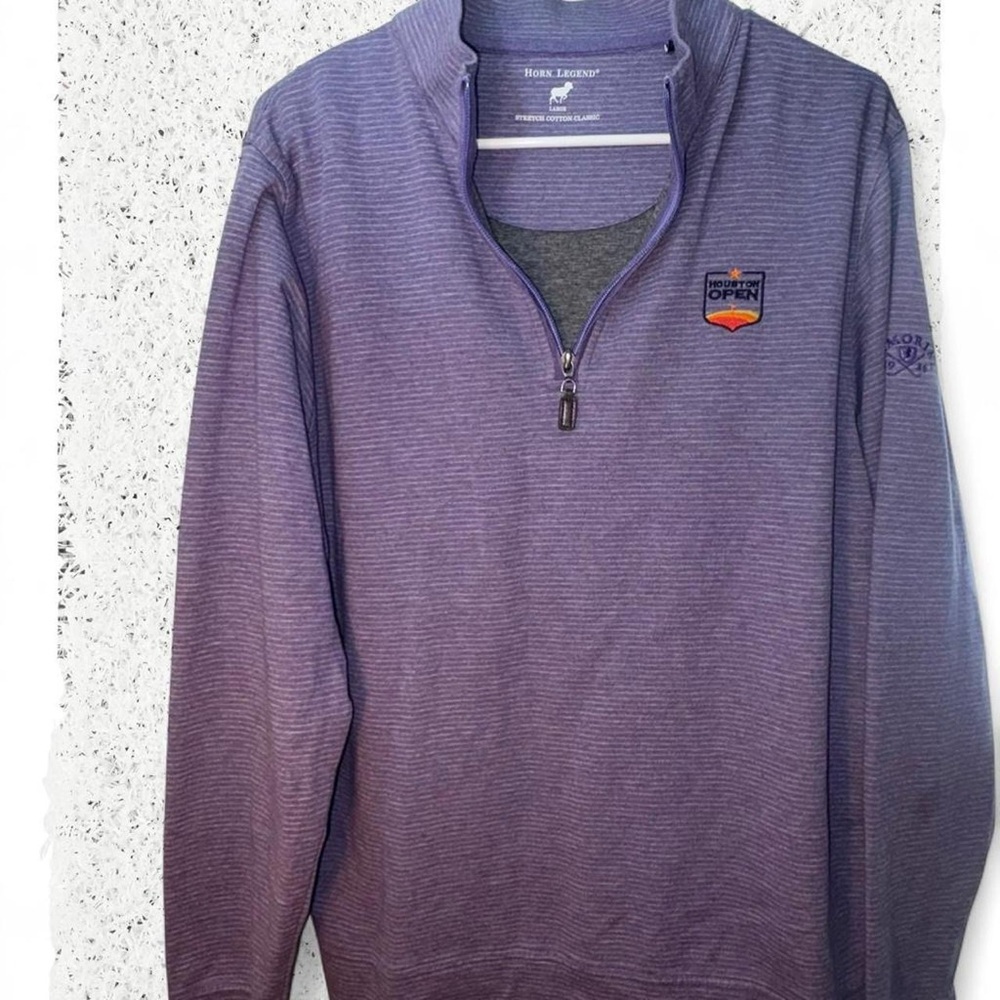 Horn Legend purple quarter zip golf sweater Size L #golfwear #preppy